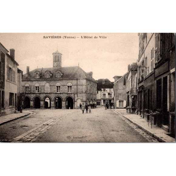 Other - Vintage Ravieres Yonne France L'Hôtel de Ville Postcard c. Early 1900s